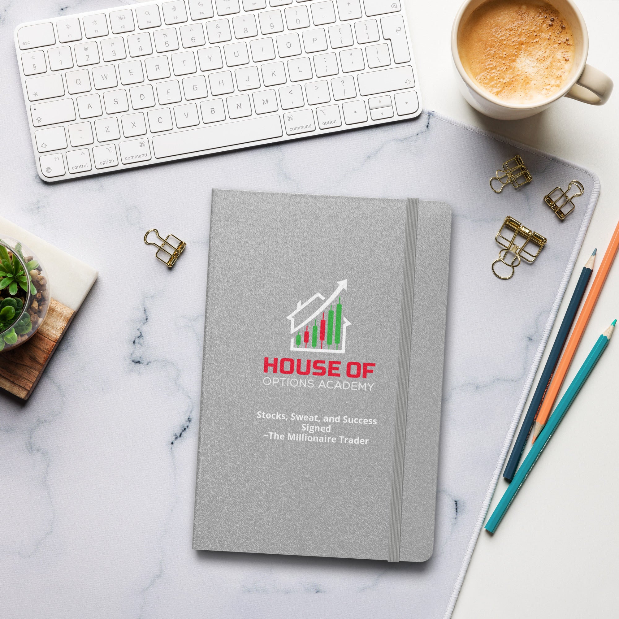 Hardcover bound notebook