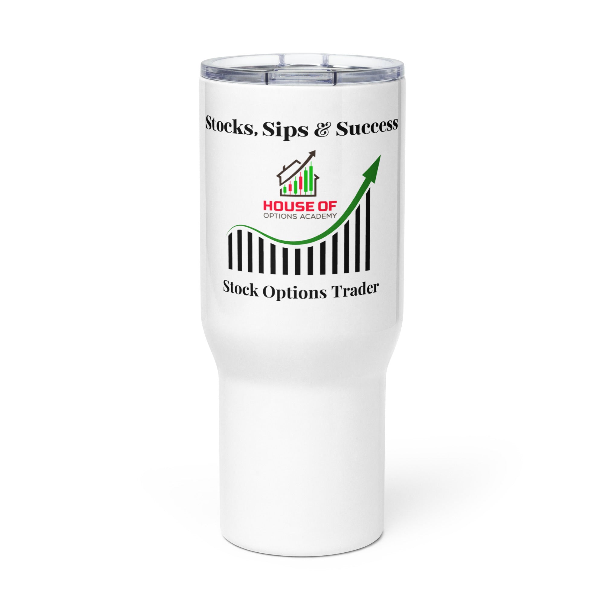 Travel mug with a handle